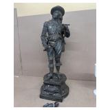 Don Juan bronze statue feather in hat is broken