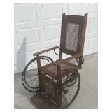 Vintage wooden wheelchair