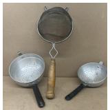 Kitchen strainers vintage