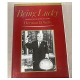 Being lucky by Herman B Wells autographed book