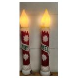 Pr. of Candle Blow Molds-38" tall, has brackets
