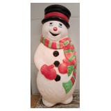 Snowman Blow  Mold - 37" tall, has been mounted o