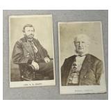 Ulyssis S.  Grant and Horace Greeley Cabinet Cards
