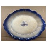 Blue white vintage platter