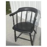 Black painted vintage chair