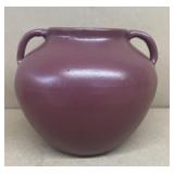 Double handled pottery vase