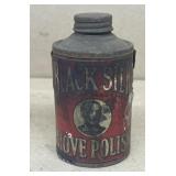 Black silk stove, polish advertising can
