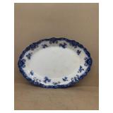 Cobalt blue and white platter
