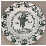 1854 through 1954 GOP Republican plate