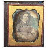 Tintype antique photo of woman