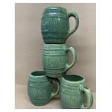 1920s McCoy pottery barrel mugs