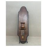 Wooden wall mount candle holder