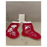 Vintage Christmas stockings and night before
