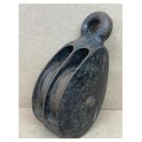 Iron barn pulley