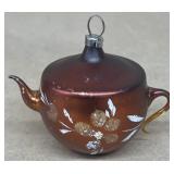 Teapot, vintage glass Christmas ornament
