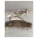 (2) fur collar wraps