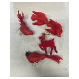 Spun cotton, Christmas birds, flock, bird, and
