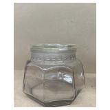 1915 glass humidor 5 1/2" x 6 3/4