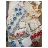 Vintage, handkerchiefs, scarves, and small white