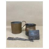 Old copper cups etched Washington DC compact rifle