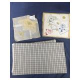 Swiss Embroidered handkerchief and material