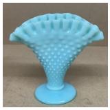 Fenton aqua hobnail fan base
