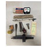 Antique wooden brass, scrub sharpener, voltage,