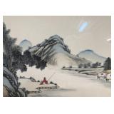 Silk screen painting signed 18" x 14"