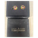 Joan Rivers multicolored earrings