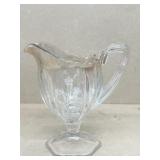 Rose pattern, glass creamer