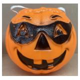 Halloween pumpkin blowmold trick-or-treat basket