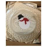 (12) snowman snack plates