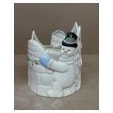 Linux snowman candle holder