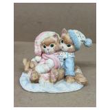 Calico kittens numbered figurine