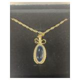 Joan Rivers bluestone necklace