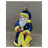 Santa Claus glass Christmas ornament