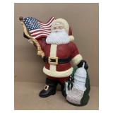 Santa Claus patriotic plaster 15 inches tall