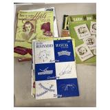 Vintage needle, work magazines