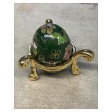 Miniature Fabergï¿½ style egg with stand