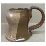 Pottery Brown mug signed