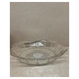 Clear, glass dish