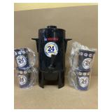 NAPA advertising coffee maker with coffee mugs