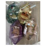 Jewel Bright plastic ornaments