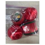 Red spun ribbon ornament