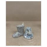 Silver ornament vintage group of two