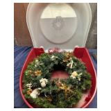 Christmas wreath with storage case