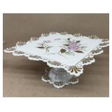 Porcelain floral cake stand