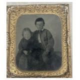 Tin type of children vintage