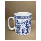 SPODE blue room collection Christmas mugs