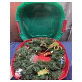 Christmas wreath with carrier